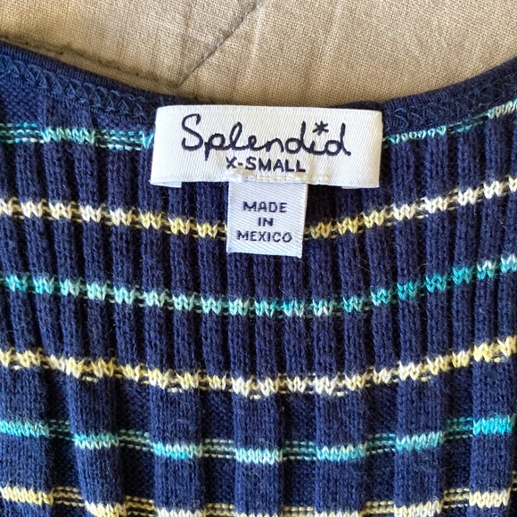 Splendid Striped Rib-Knit Racerback Tank - Picture 4 of 7